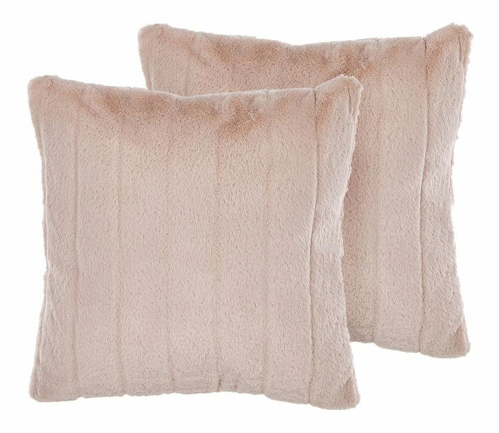 Sada 2 ozdobných vankúšov 45 x 45 cm Pumlla (ružová)