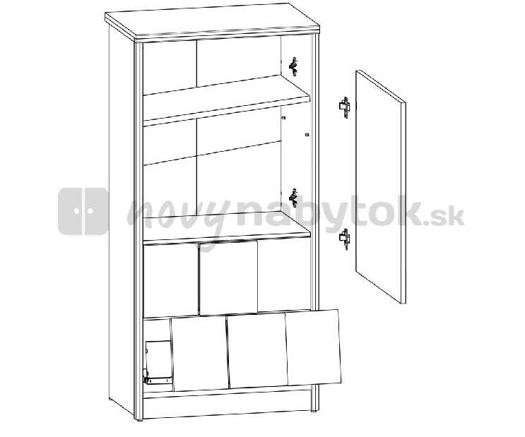 Komoda BRW Strzalka KOM1D2S/11/6