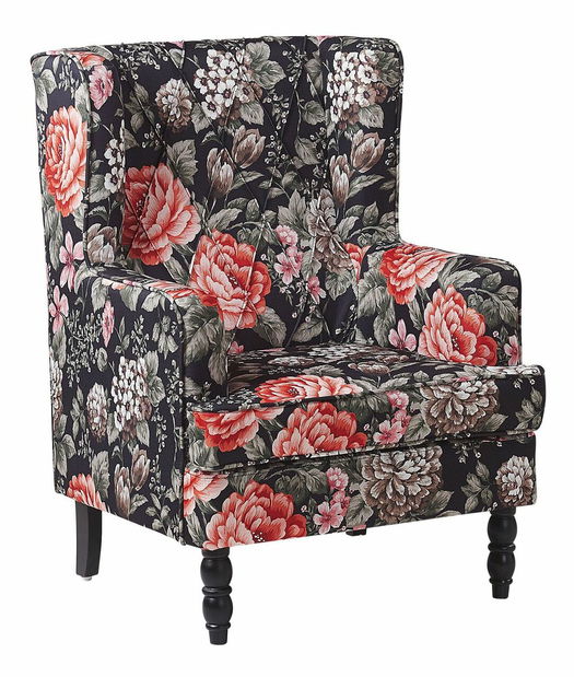 Fotelja SANES (cvjetni uzorak) (s tabureom)