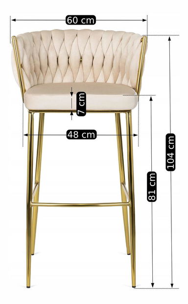 Barska stolica Frenar 2 (krem) 