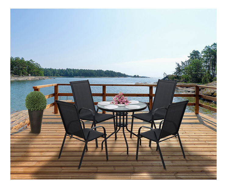 Vrtna stolica (4 kom.) Morel (crna) *rasprodaja