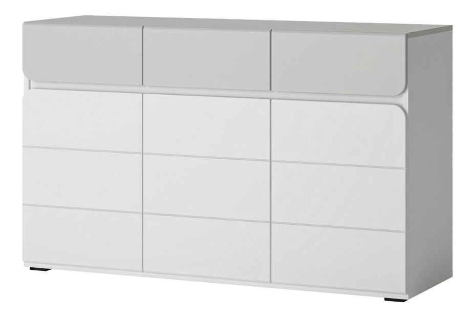 Komoda Albunus K01 (biela alpská + lesk sivý)
