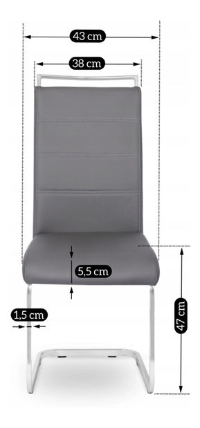 Jedálenská stolička Lagos (sivá) 