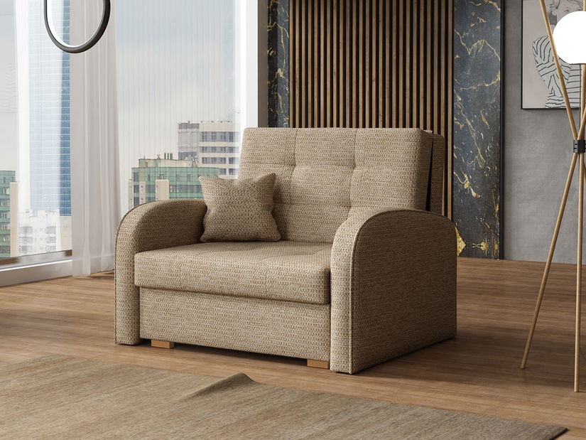 Rozkladacie kreslo Carivia Gold I (béžová) (s úl. priestorom)