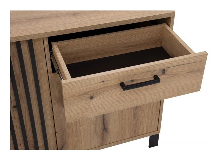 Komoda Neo NE3 (dub evoke + čierna matná)