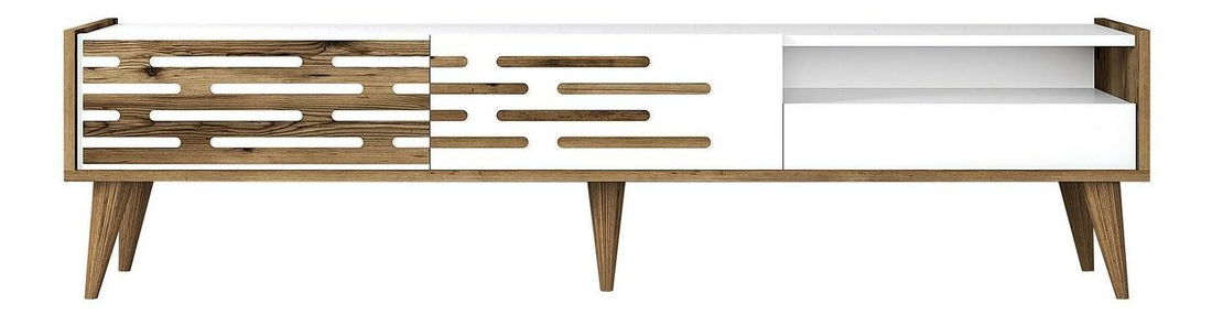 Masă TV/Dulap Tonase (nuc + alb)