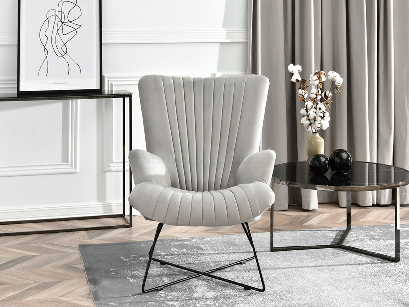 Fotoliu relax Nuttshell (gri + negru)