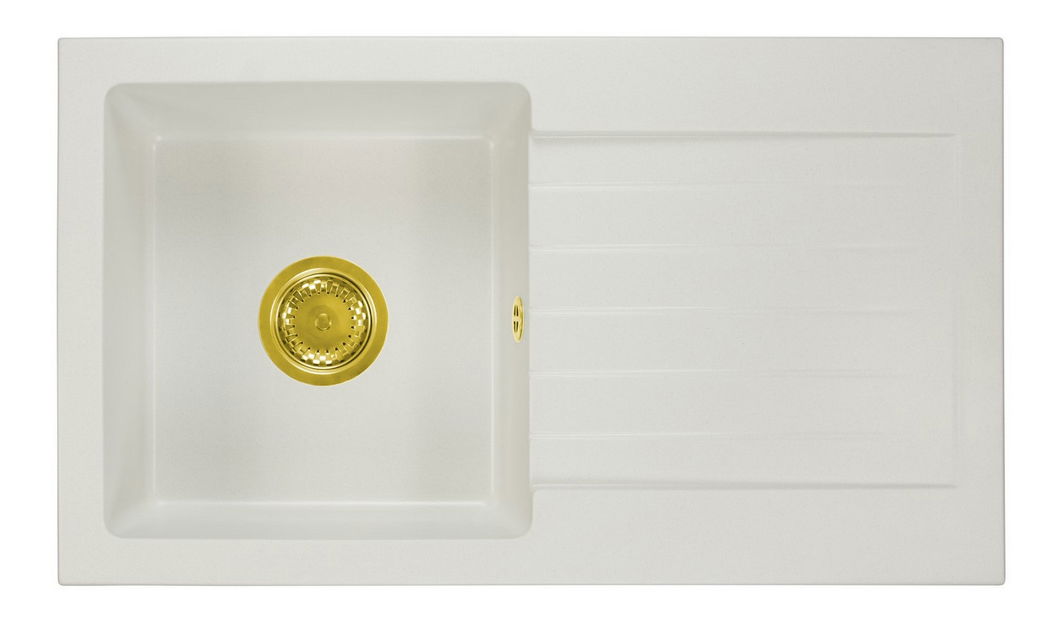 Mosogató Lemmion (fehér) (2 csaplyukkal) (J)