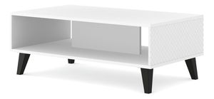 Măsuță cafea HG Rowanna (alb lucios + Negru)