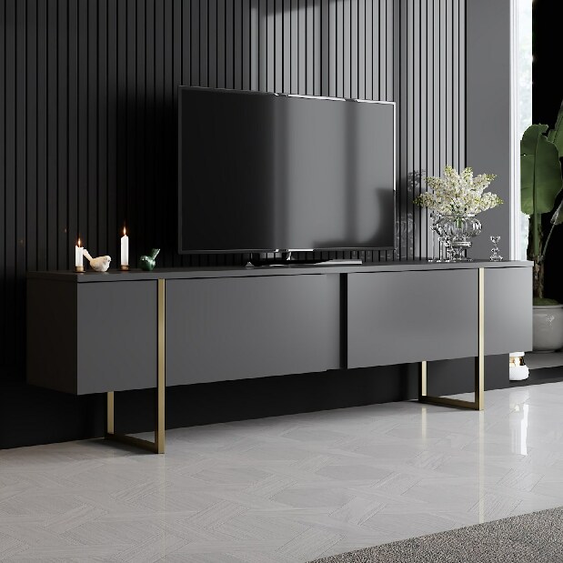 Mobilier living Luna (Antracit + Auriu)