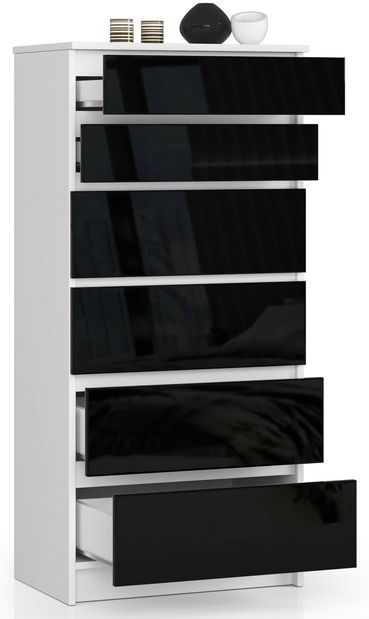 Comodă Kalista III (negru lucios)