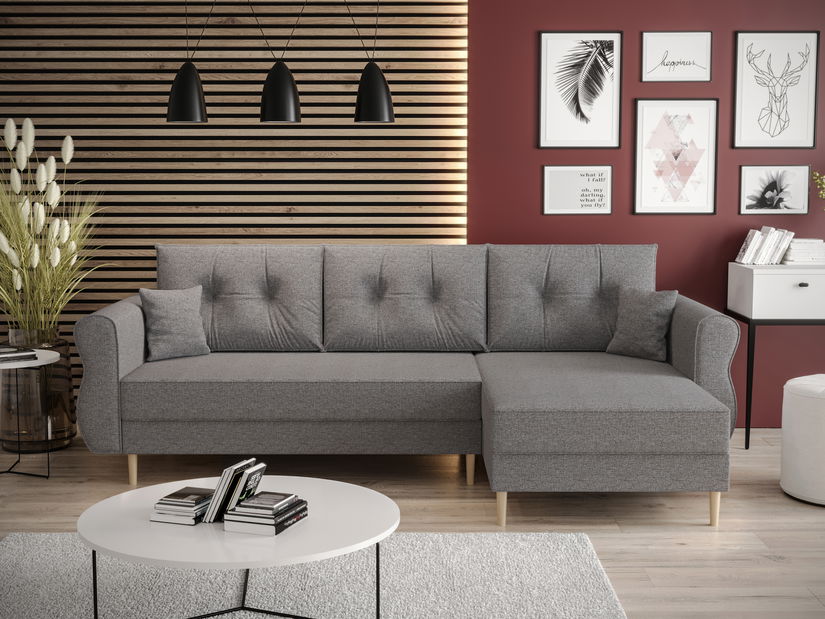 Sarok ülőgarnitúra Arcane L (szürke) (J)