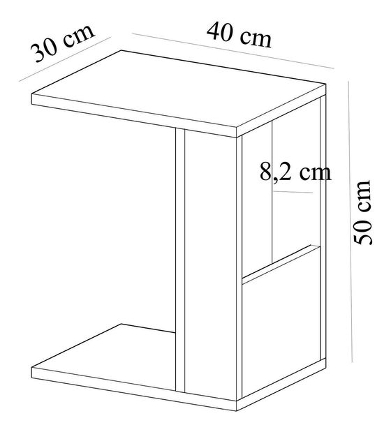 Príručný stolík Mimise (dub zafírový)
