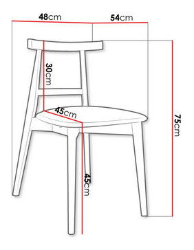 Scaun sufragerie KD 71 (Negru + albastru) 