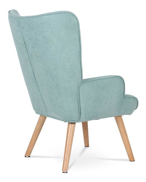 Fotoliu cu suport picioare Avanzabamos (albastru deschis)