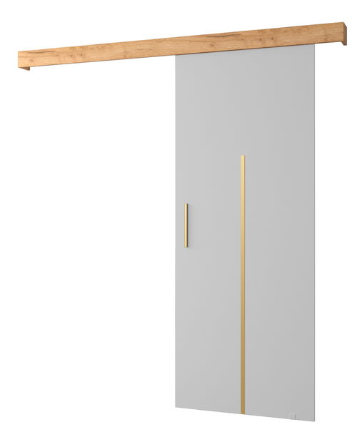 Uși culisante 90 cm Sharlene X (alb mat + craft auriu + auriu)