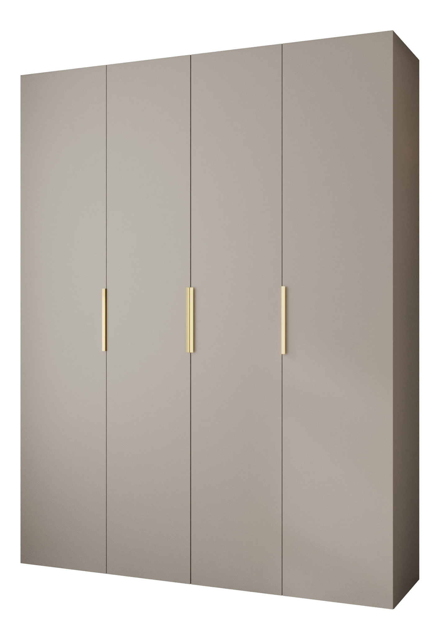 Šatníková skriňa 190 cm Carmela 50-4 (kašmír + zlatá)