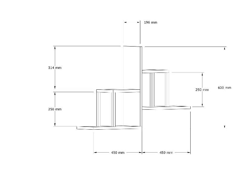 Polc Lanelu 2 (antracit) 