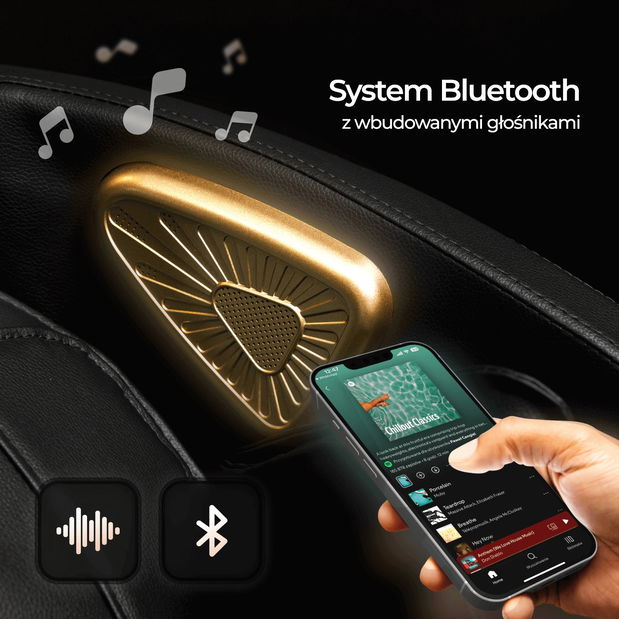 Masážne kreslo Visita Max (čierna) 