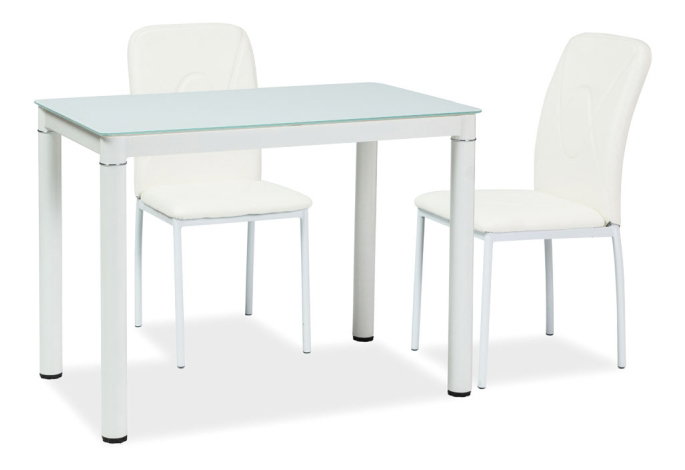 Jedálenský stôl Gabriel (biela + biela) (pre 4 osoby)