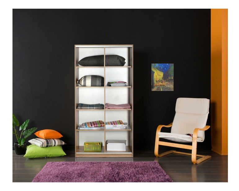 Ormar za garderobu s kliznim vratima Seworella 1 (losos bijela + svijetlo drvo)