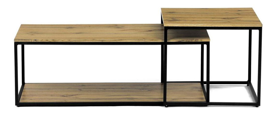 Set 2 măsuțe de cafea Crearse (stejar sălbatic)