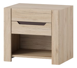 Nočný stolík Dessum 52 (dub sanremo + hnedá)