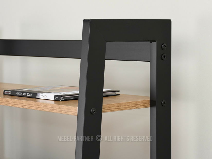 Regál Topaz (dub + čierna)