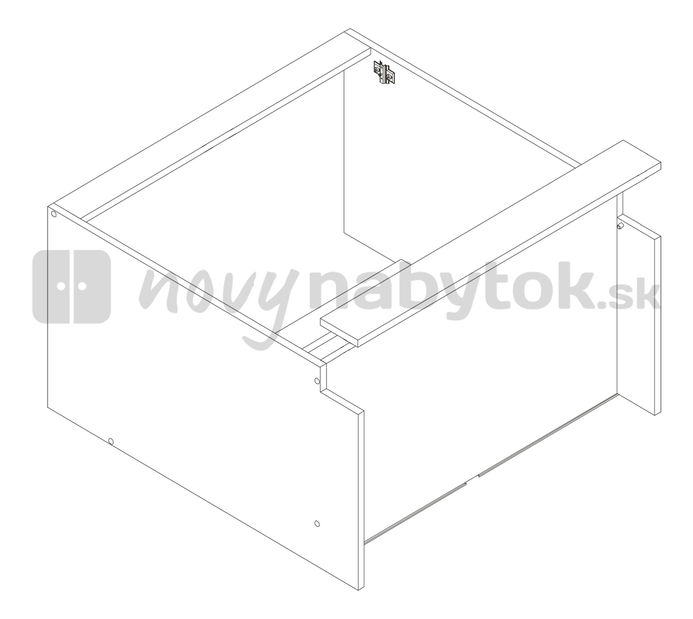 Dolná kuchynská skrinka pod drez BRW Nika NKDK-80/82-L(-P)