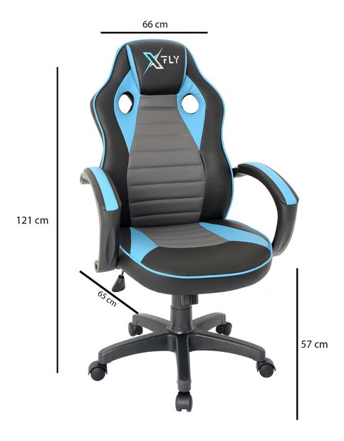 Irodai gamer szék Vamivo 5 (kék + fekete) 