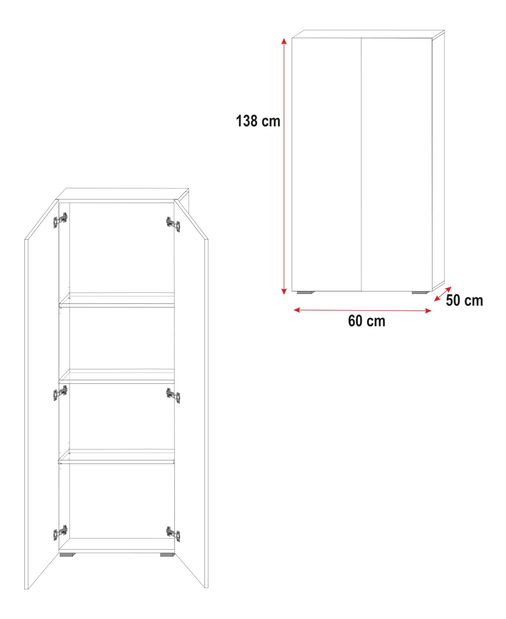 Detská posteľ Ruby IV S (Biela + Biela) (s roštami)