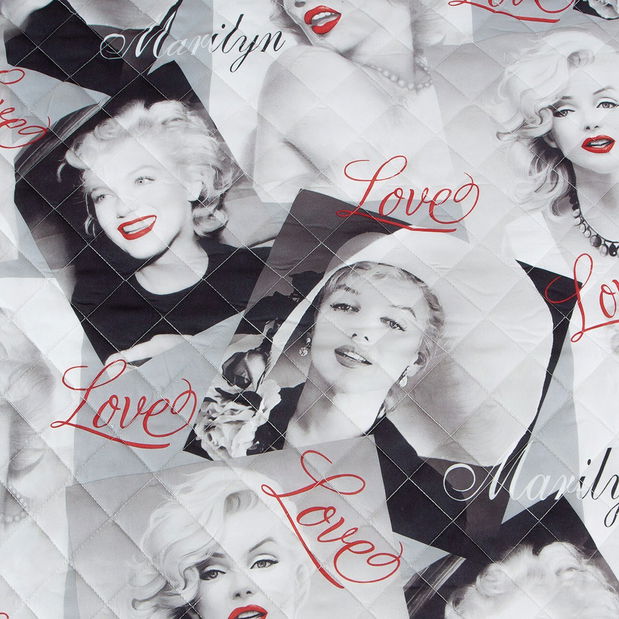 Prehoz na posteľ 210x170cm Merilyn (biela + červená)