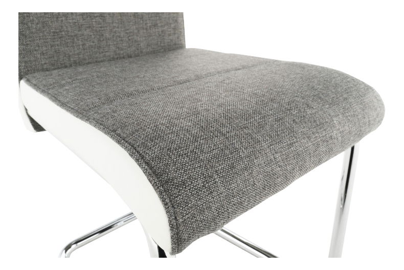 Scaun de sufragerie Ive (gri închis + alb)