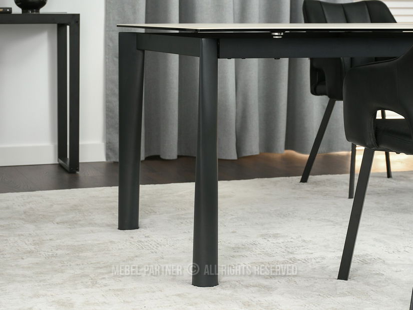 Jedálenský stôl Tornado (krémová + čierna)