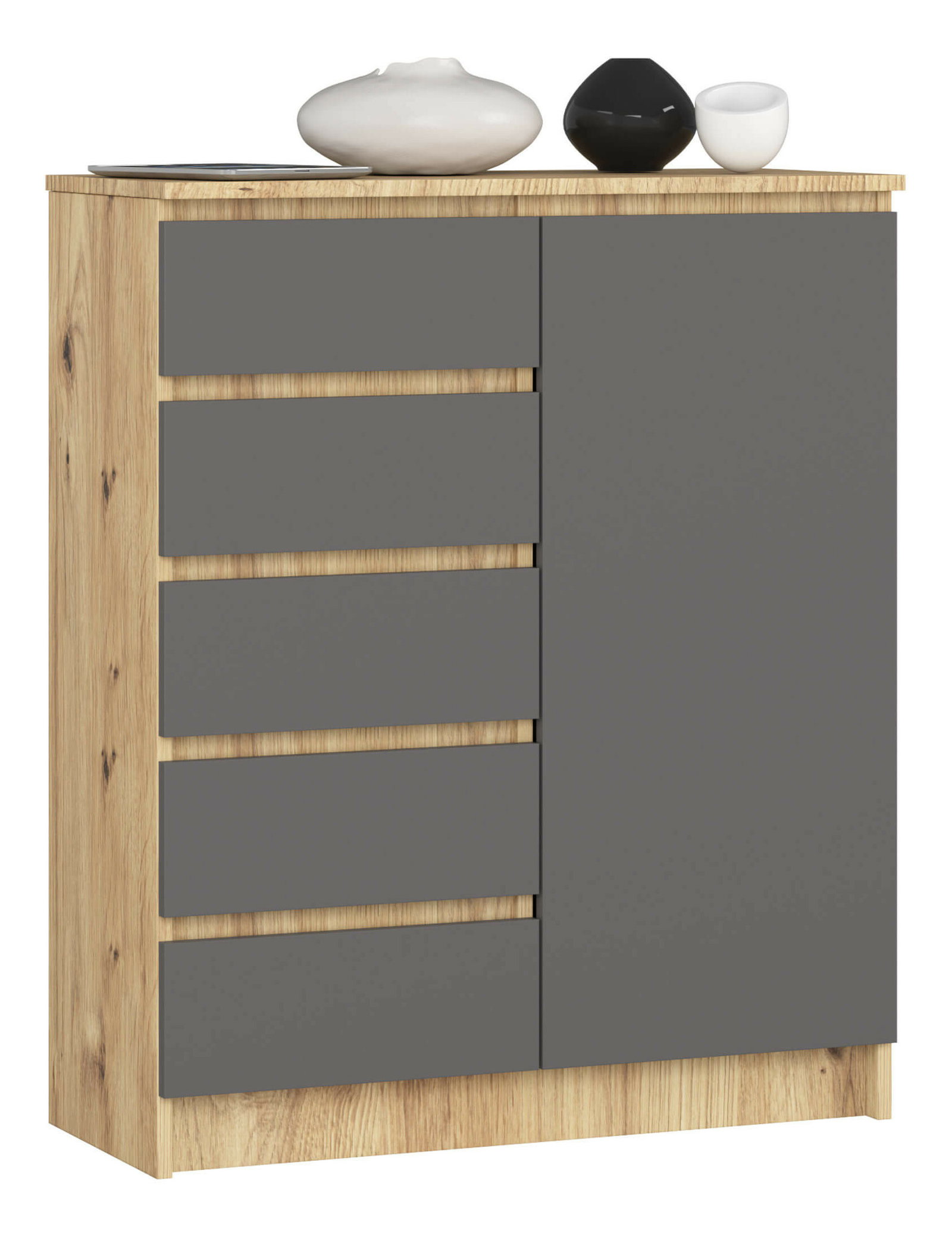 Komoda Kirmair (dub artisan + grafit)