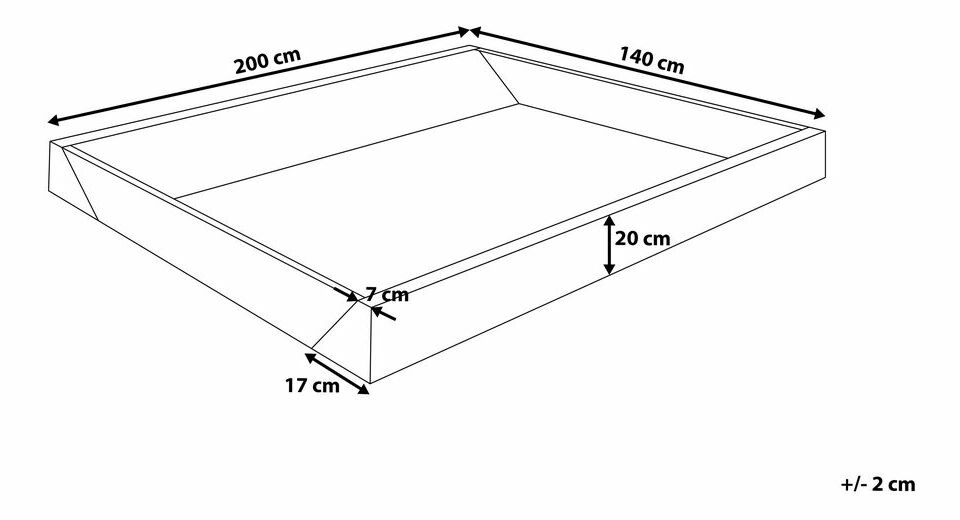Cadru pentru pat cu apă din spumă 140 x 200 cm Saphir (negru) 