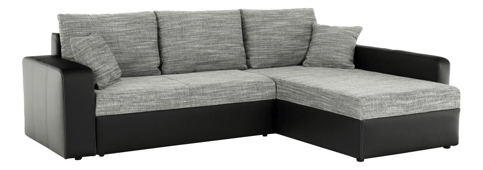 Rohová sedačka Manter (čierna + sivá) (L)