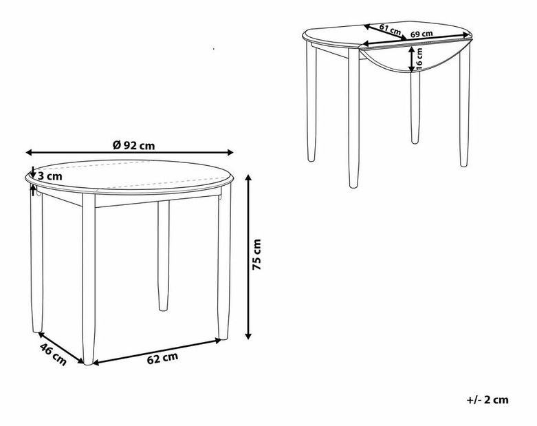 Jedálenský stôl Otranto (pre 4 osoby) (hnedá)
