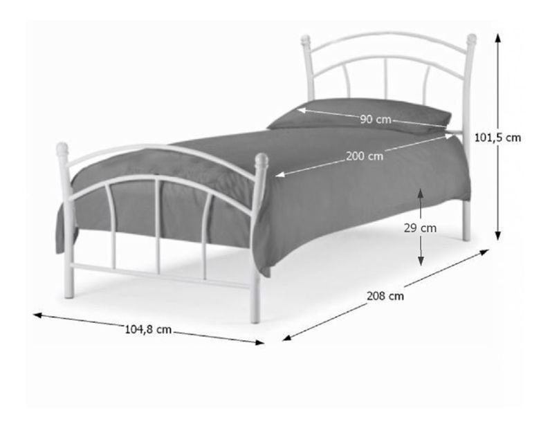 Egyszemélyes ágy 90 cm Blai (ágyráccsal)