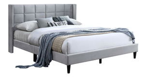 Bračni krevet 160x200 cm Baletto (siva Velvet tkanina)