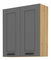 Horná dvojdverová kuchynská skrinka Lucid 80 G 90 2F (dub artisan + dustgrey)