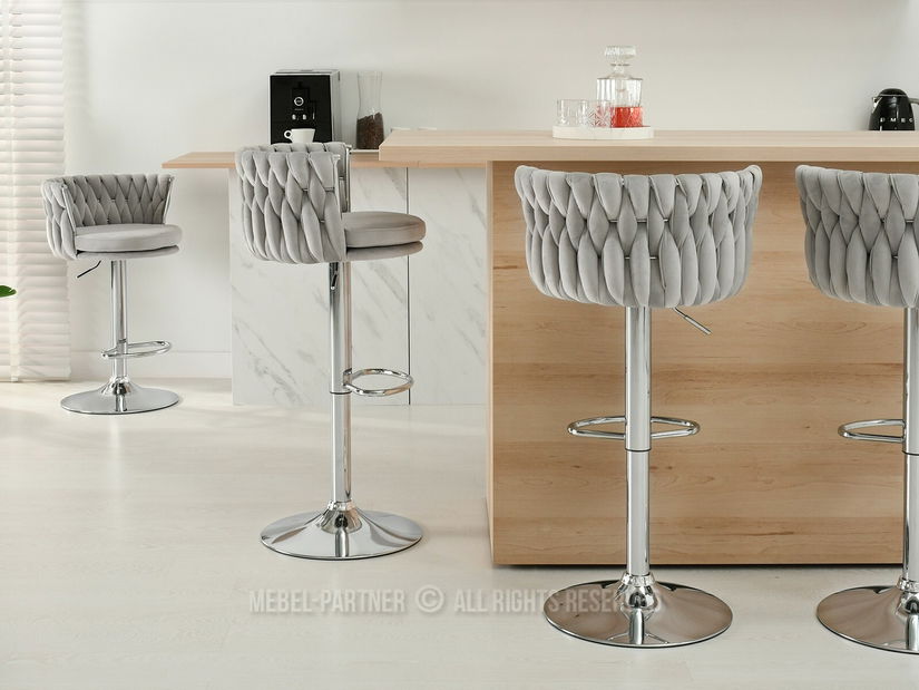 Scaun Adel (gri + chom)