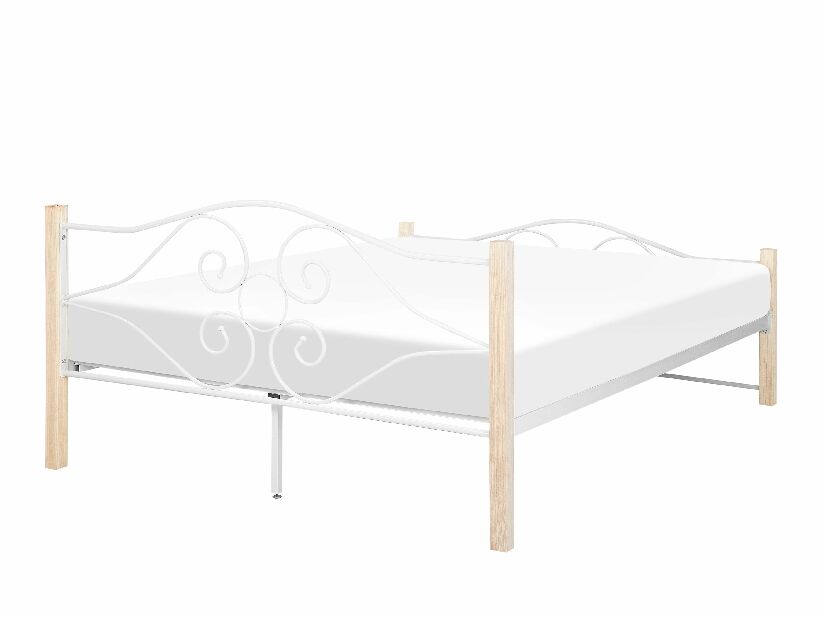 Franciaágy 180 cm FLANGE (ágyráccsal) (fehér) *kiárusítás