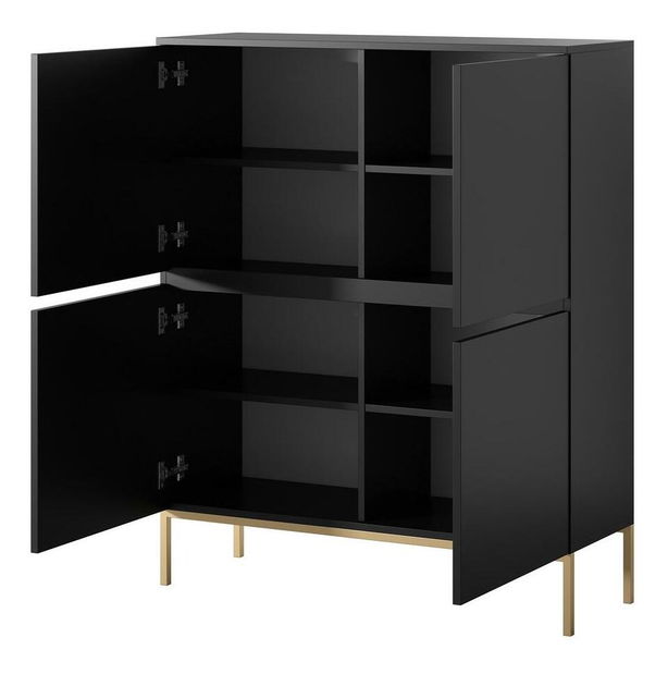 Dulap Bennasi B1 (negru + auriu)