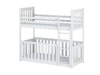 Gyerekágy 90 x 190 cm Cristine (ágyráccsal és tárolóhellyel) (fehér)