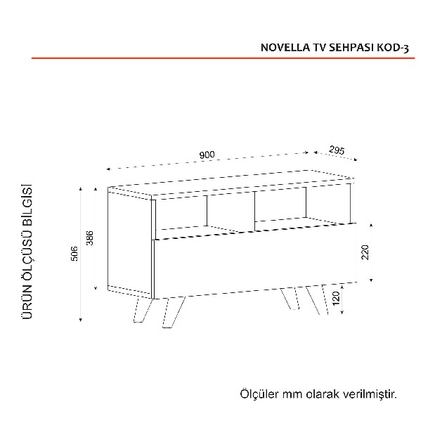 Masă TV/Dulap Noterdame K3 (Alb + Nuc)