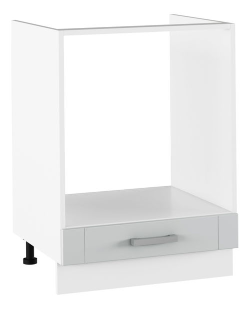 Dulap inferior de bucătărie pentru cuptor Janne Typ 58 (Gri deschis + Alb)