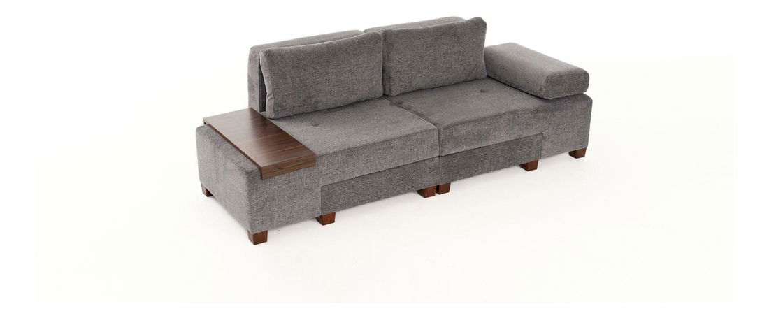 Canapea extensibilă Perenilla C (gri + Nuc)