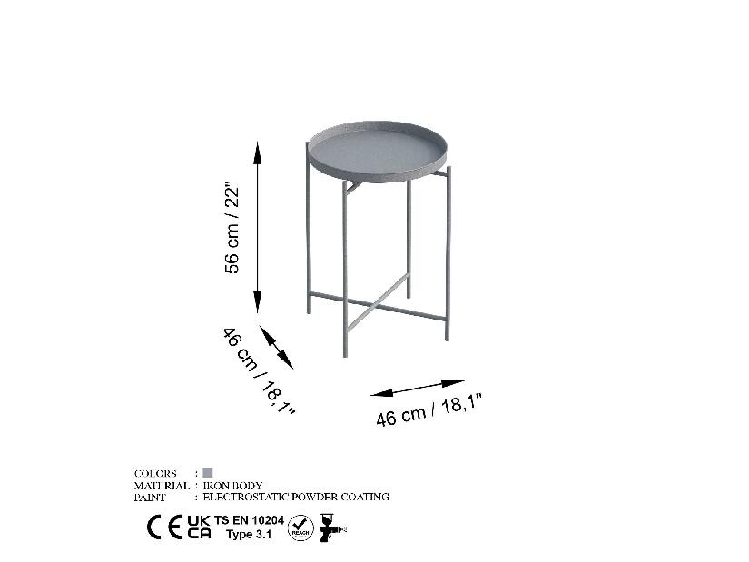 Konferenčný stolík Museli 4 (sivá) 