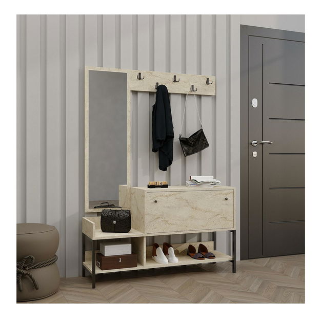 Előszoba fal Aliex 45 (travertin) (tükörrel)